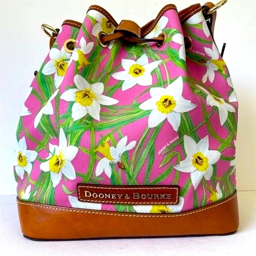 Dooney & Bourke Botanical Collection Drawstring Bucket Bag NWOT - Picture 2 of 12